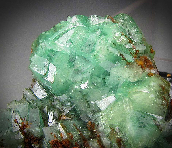 Cuprian Adamite Crystals, Ojuela Mine, Mapimi, Mexico  