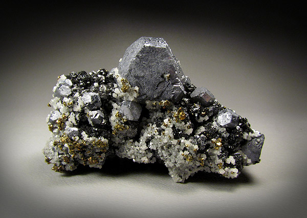 Galena on Sphalerite, Brushy Creek Mine, Missouri  